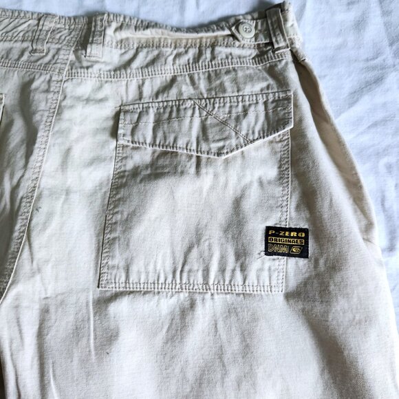Men's 38 Shorts Point Zero Flat Front DNM Original Beige Cotton Zip Button - Picture 12 of 14